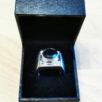 ANELLO UOMO in ARGENTO STERLING 925 con ONICE.