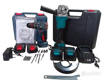 Smerigliatrice angolare +Trapano a batteria 
