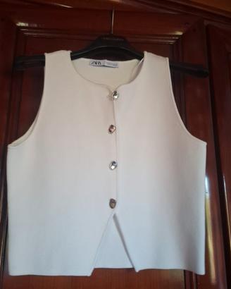 TOP Bianco ZARA  Taglia S  nuovo 
