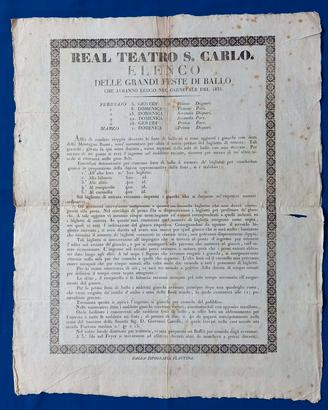 locandina Real Teatro San Carlo