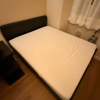 Struttura letto nero + materasso 160x190