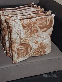 set di 6 cuscini per sedie 40x40 