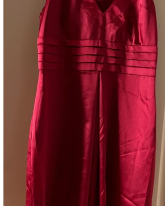 Vestito rosso in raso