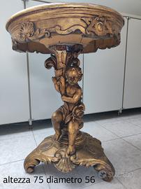 Tavolino dorato con putto primi anni 900