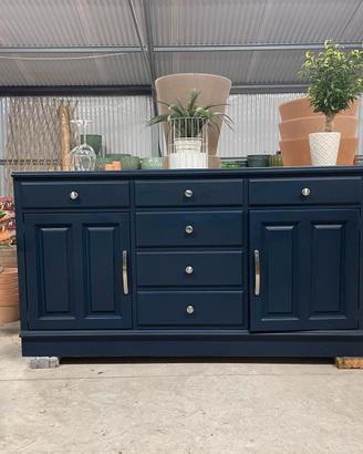 Sideboard credenza Blu ottanio Pezzo Unico