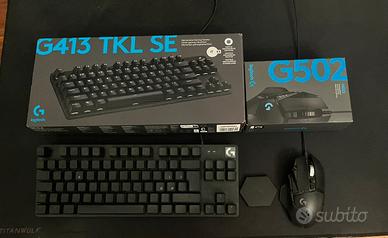 Kit  Logitech G413 TKL SE + G502 HERO con pesetti