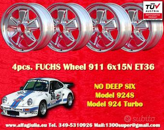 4 pz cerchi Porsche Fuchs 6x15 ET36 5x130