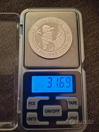 moneta da un dollaro in argento kookaburra