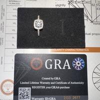 Anello in argento con moissanite 1ct