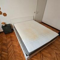 Letto matrimoniale IKEA completo, materasso Hövåg