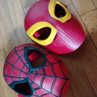 maschera spiderman e Iron man
