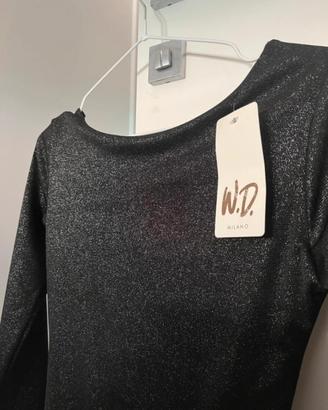 Vestito nero brillantinato super elegante