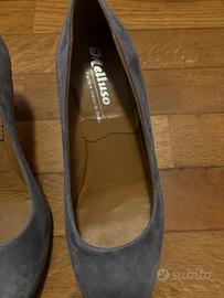 Scarpe nuove scamosciate grigio mélange Melluso