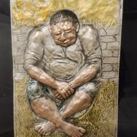 bassorilievo argento Giuseppe Migneco Meriggio