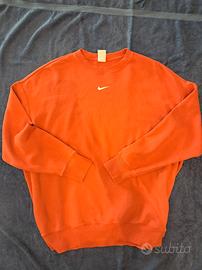 Felpa arancio/corallo Nike uomo
