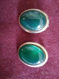 orecchini vintage giada