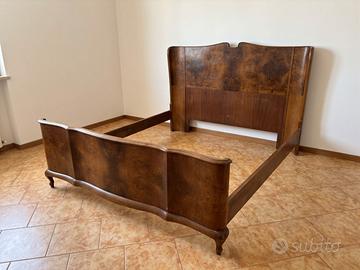 Letto Matrimoniale Vintage anni '50 in Radica