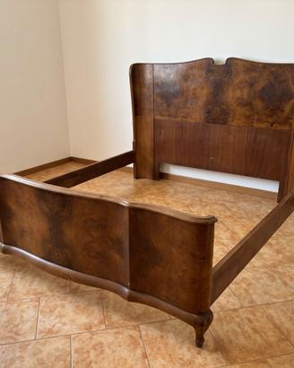 Letto Matrimoniale Vintage anni '50 in Radica