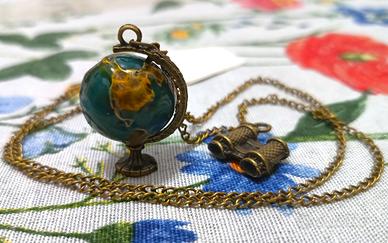 Collana Mappamondo + Binocolo Pianeta Terra Earth