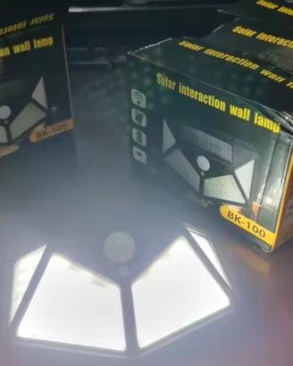 3 luci solari 100 Led da giardino con sensore