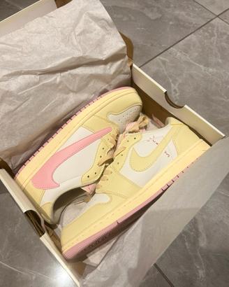 Travis Scott Jordan 1 Low Shy Pink EU 43