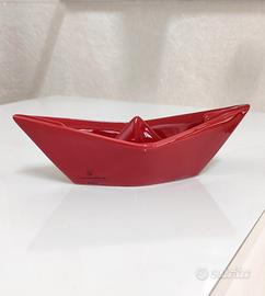 Barchetta Origami Crescentini Ceramica - nuova