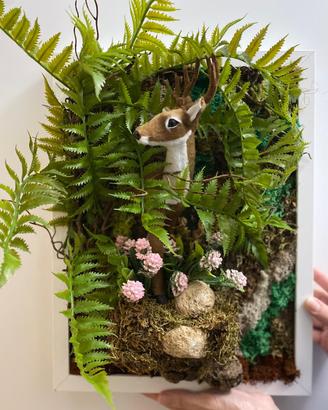 Quadro foresta in 3d