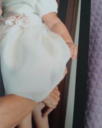 Abito da damigella bambina 18 mesi Pepit bianco