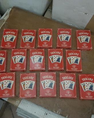 set 15 mazzi carte toscane Italcards Bologna