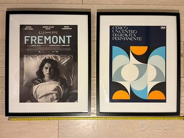 Poster con cornice legno nero e vetro 40x50