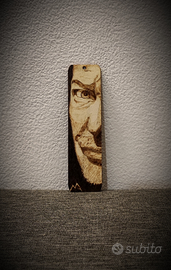 Segnalibro Vasco Rossi pirografato