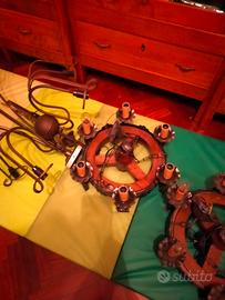 coppia di lampadari tondi ruota