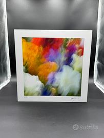 Stampa artistica moderna con composizione floreale