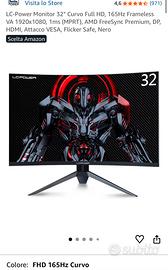 Monitor 32" Curvo Full HD