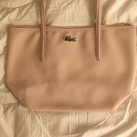 Borsetta tote Lacoste, rosa pale