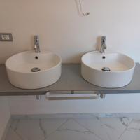Top bagno con lavandini