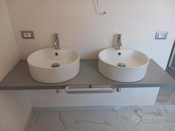 Top bagno con lavandini