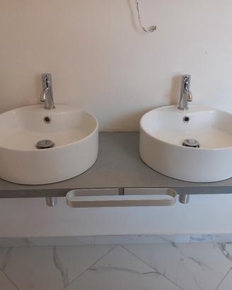 Top bagno con lavandini