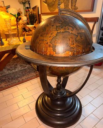 Mappamondo Bar Portabottiglie Stile Antico – Mobil