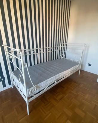 Letto in ferro battuto bianco "CARGO"
