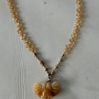 Collana lunga 50 cm color champagne/miele