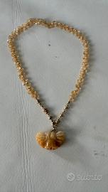 Collana lunga 50 cm color champagne/miele