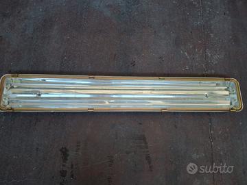 Plafoniere neon 2x tubo industriali (18 pezzi)