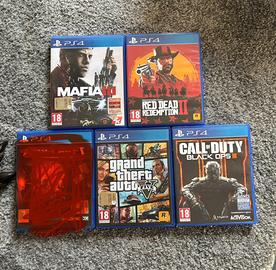 Playstation 4 - Lotto giochi Red Dead, Mafia, Cod