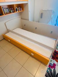 Strtuttura lettino cameretta con letto estraibile