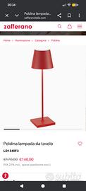 poldina lampada da tavolo rosso