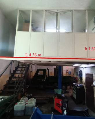 Soppalco uso ufficio per officina