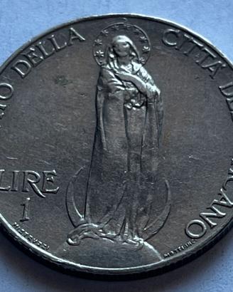 1932 – 1 lira Vaticano Pio XI Vergine Maria