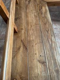 Panca angolare legno massello