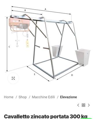 cavalletto paranco per edilizia 